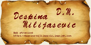 Despina Milijašević vizit kartica